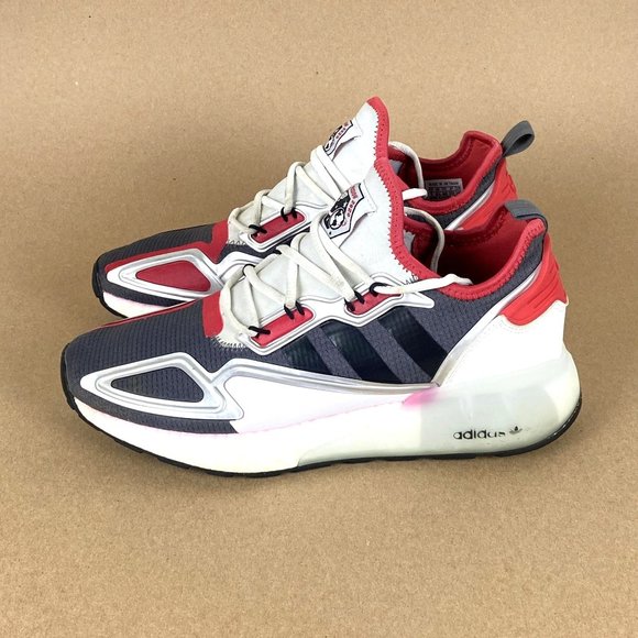 adidas Other - Adidas ZX 2K Boost Space Mission Athletic Shoes Boy's Size 7 Gray Red FX8774
